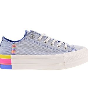 Converse CTAS Lift Rainbow OX Blue White Sneakers